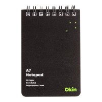 Spiral Notepad A7 PP Cover Black 96 pg